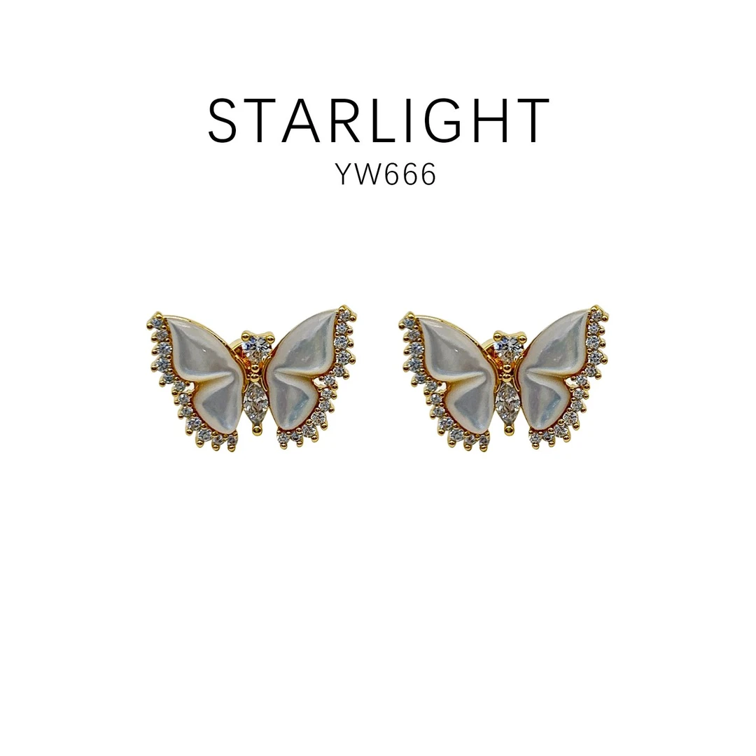 铜合金耳饰 设计师高级时尚气质百搭耳饰~YW666