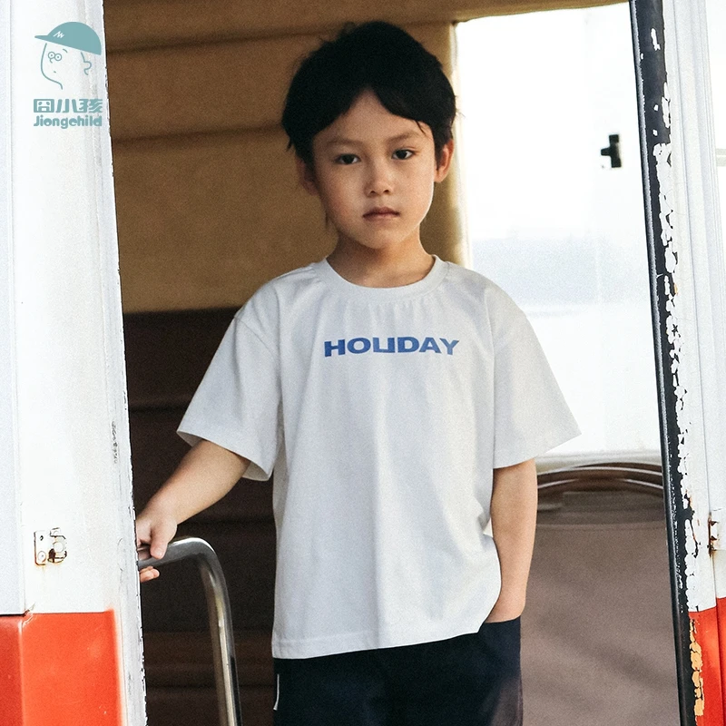 品牌男童短袖t恤韩系夏新款宝宝男小童装潮牌上衣DBT43357