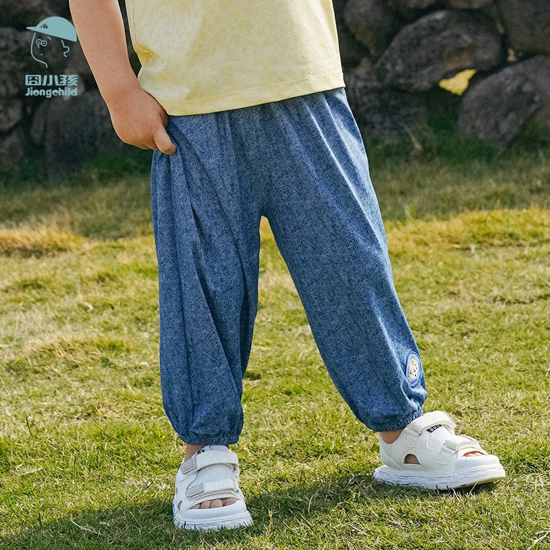 品牌男童装夏季新款儿童休闲工装裤时髦宽松九分裤子潮XBK43550