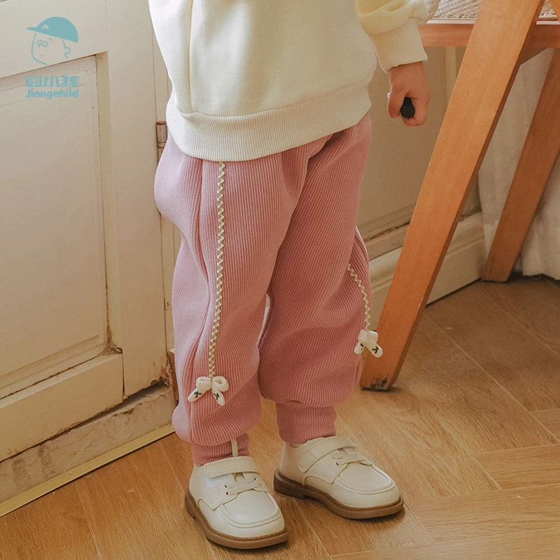 品牌高级感女童裤子新款儿童运动裤中小童加绒卫裤XGK37209