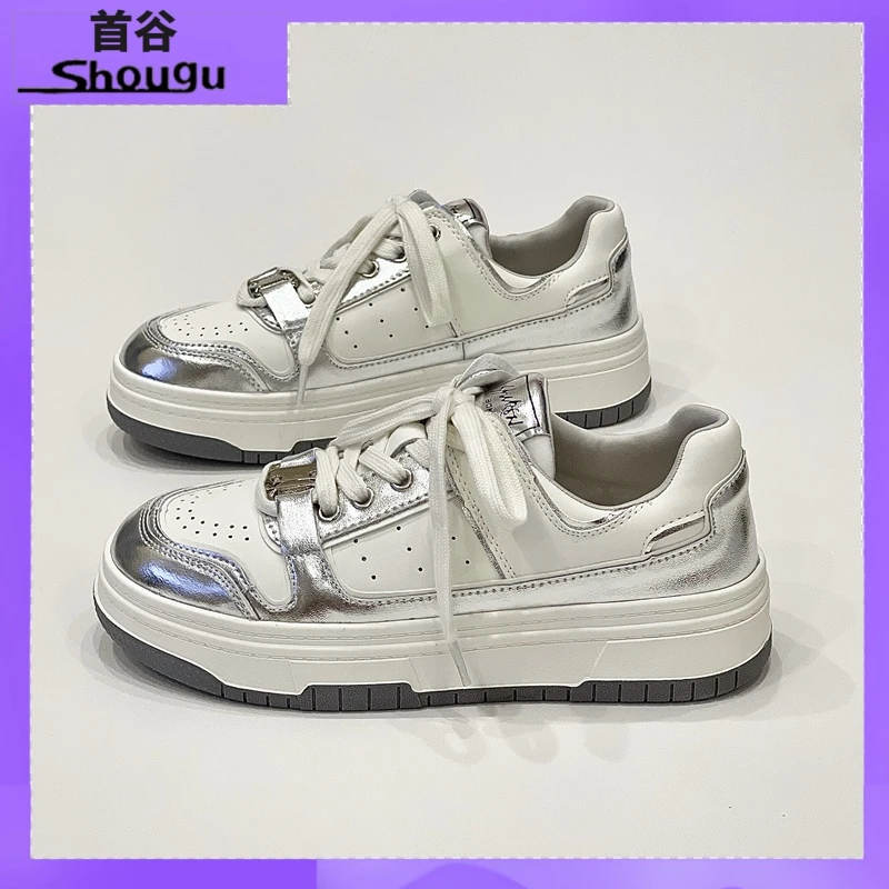 shougu/首谷时尚板鞋女厚底增高2024夏新款休闲运动鞋韩版德训鞋