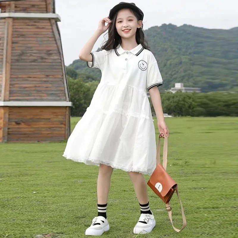 女童连衣裙夏装2024新款儿童洋气公主裙中大童服装网纱时髦裙子