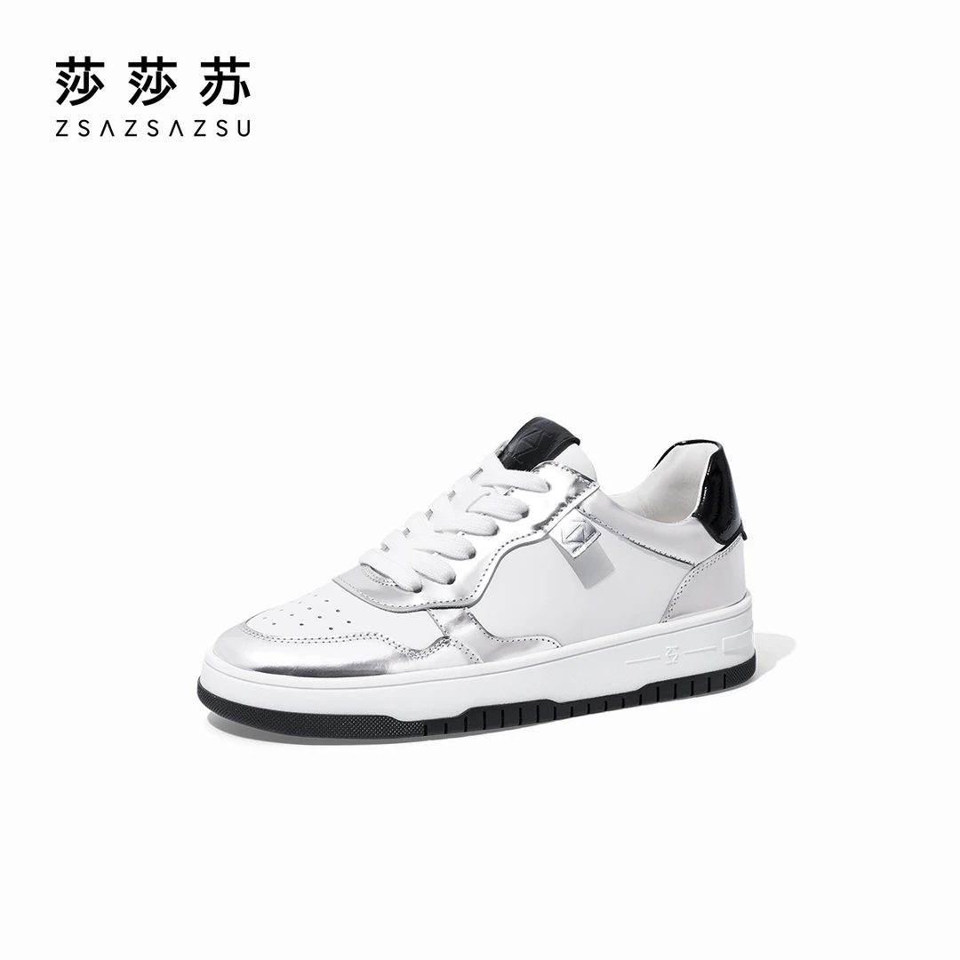 【银河漫步】莎莎苏春夏银色百搭小众板鞋显瘦休闲小白鞋ZA54175-30