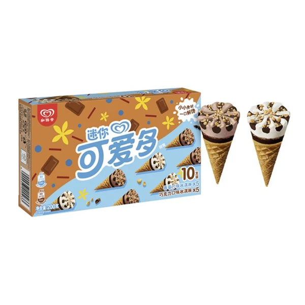 和路雪香草+巧克力甜筒冰淇淋 200g（10支）