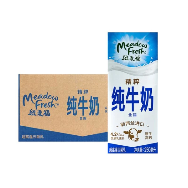 纽麦福精粹全脂高钙4.2纯牛奶 250mL*24