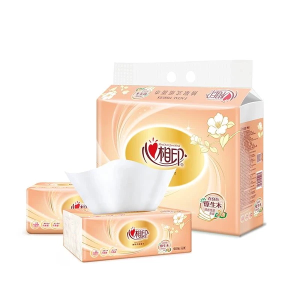 心相印金装金典三层塑装面巾纸 90抽*8包