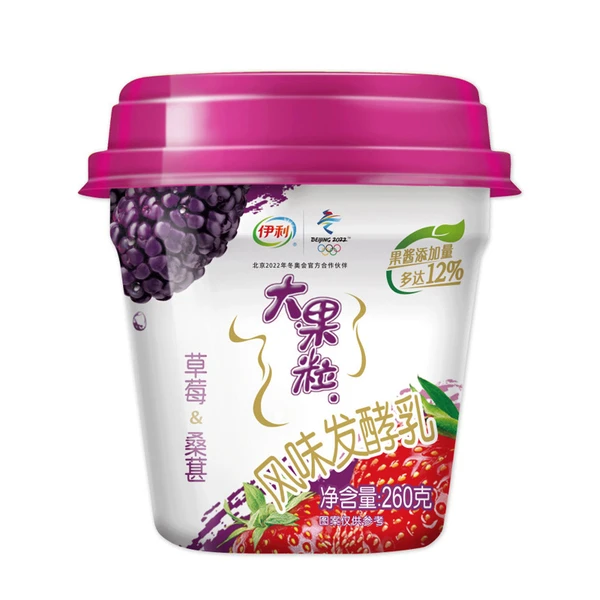 伊利大果粒（草莓+桑葚）发酵乳 260g