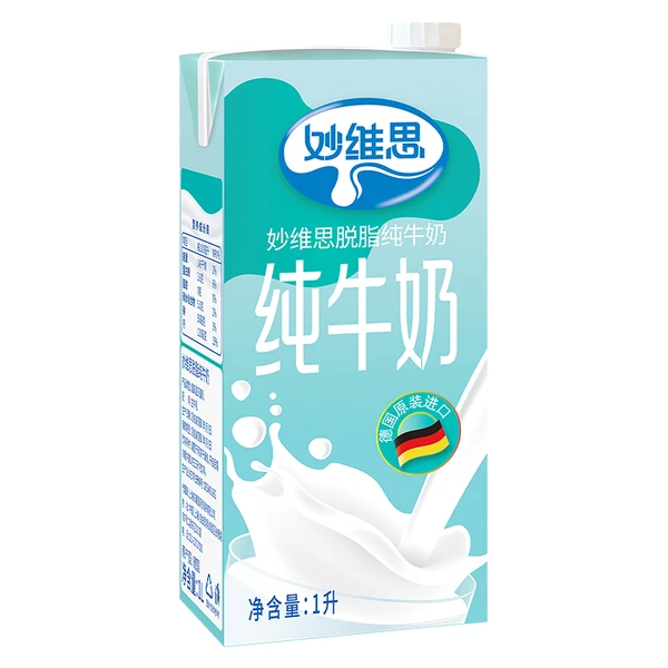 妙维思脱脂纯牛奶 1L