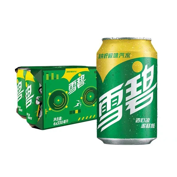 【冰镇】雪碧清爽柠檬味汽水 330ml*6