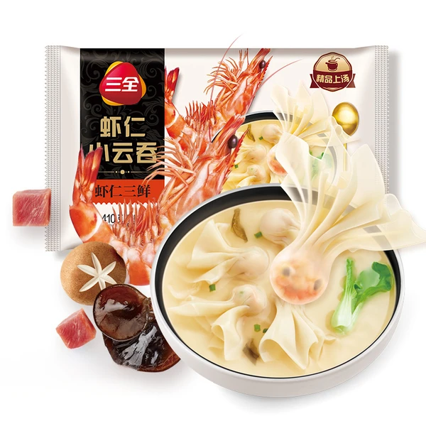 三全虾仁三鲜小云吞 410g