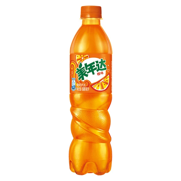 美年达橙味汽水 500ml