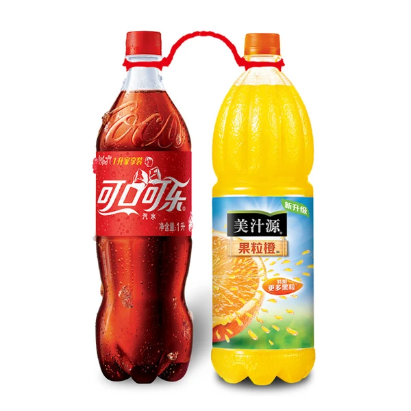 美汁源果粒橙1.25L+可口可乐1L 组