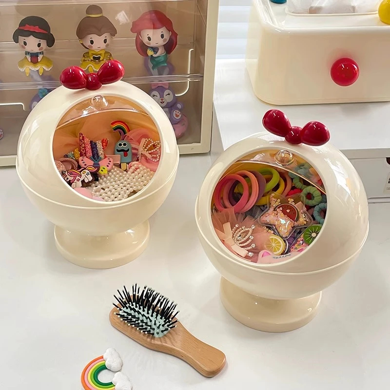 儿童发饰收纳盒皮筋发圈卡桌面可爱宝宝女生发夹头绳饰品首饰盒子