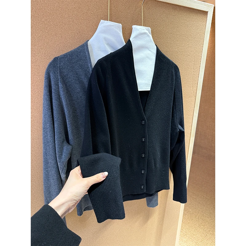 xxoossoo row风 桑蚕丝 超细羊毛 重磅 毛针织开衫内搭毛衣