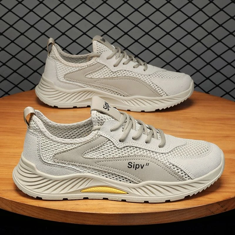 男鞋夏季透气网面薄款镂空网鞋跑步休闲运动男士上班工作劳保潮鞋