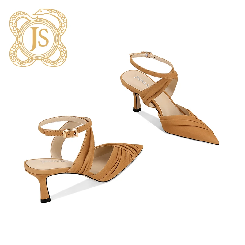 已开价，75Z802-1交叉扣带褶皱包头凉鞋女2023年新款洋气时尚女鞋