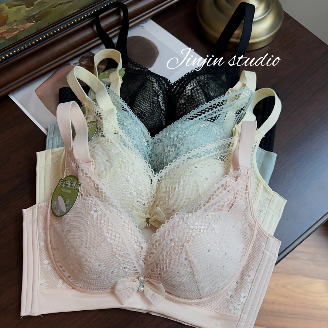 3365 舒适文胸精致蕾丝上薄下厚小胸聚拢女士收副乳成人内衣