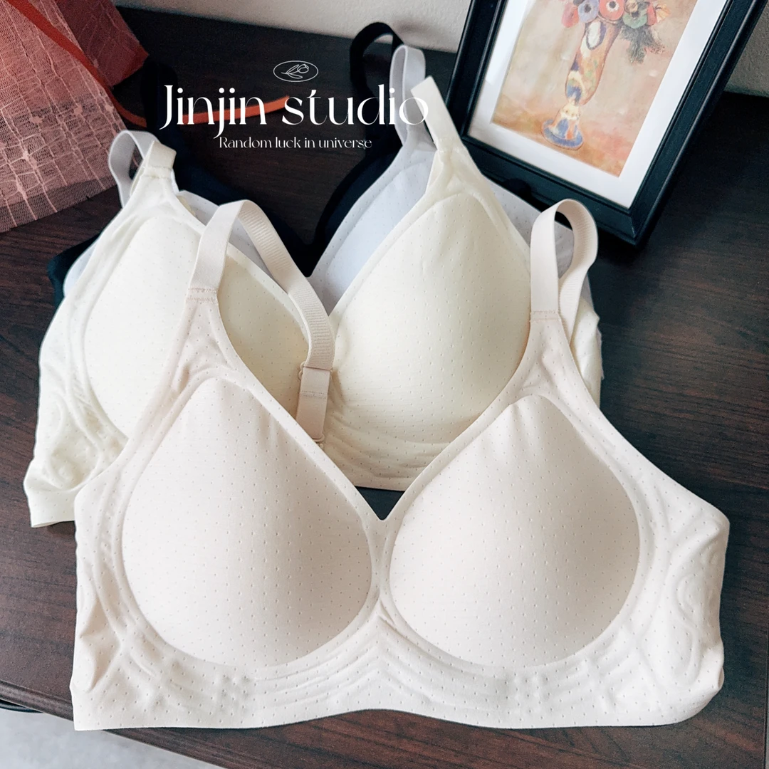 薄款聚拢提拉律动音符果冻胶蜂巢呼吸半固定杯内衣文胸Y79