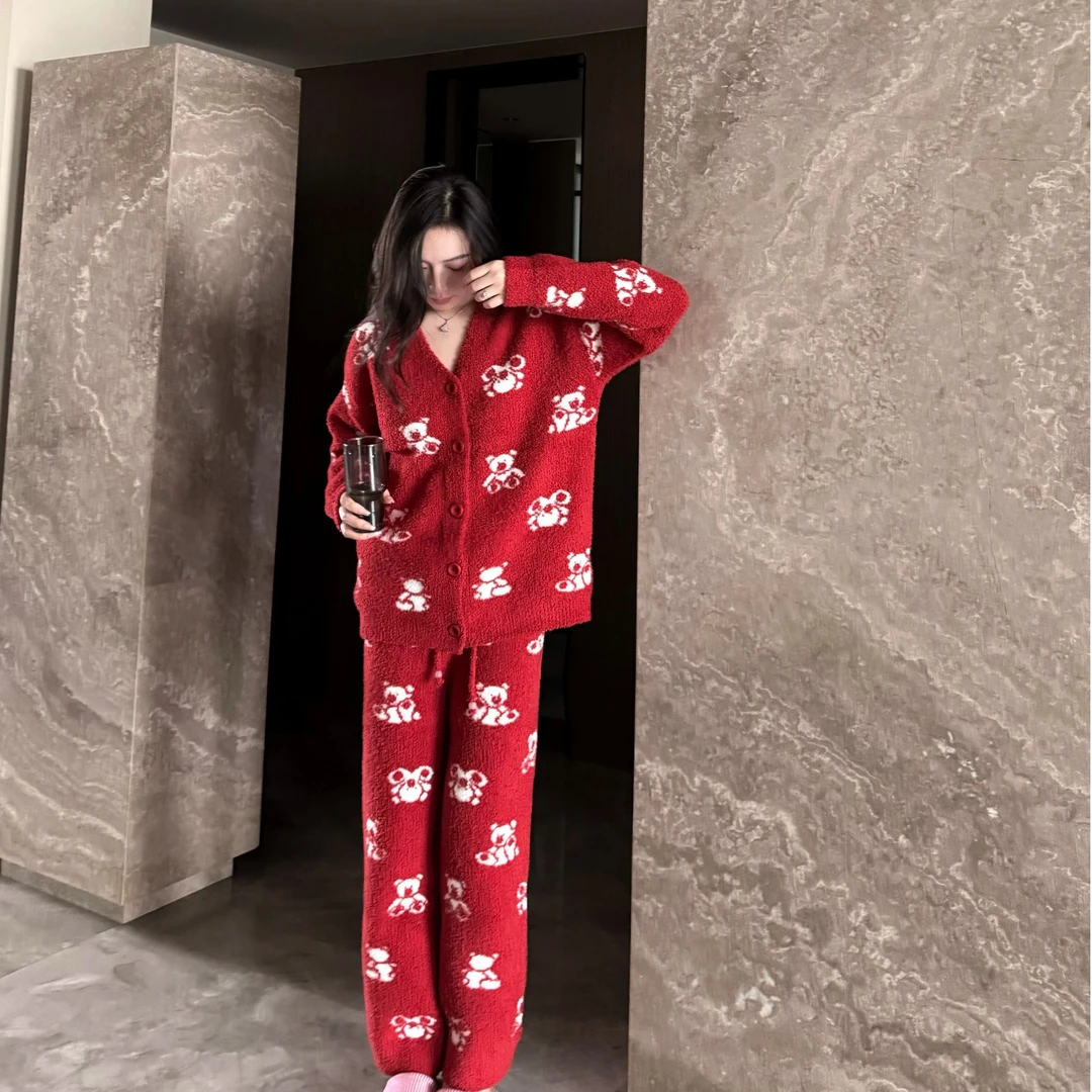 SIEOYJIEA/私迹【红夜闪闪】时尚网红高定女款长袖睡衣家居服