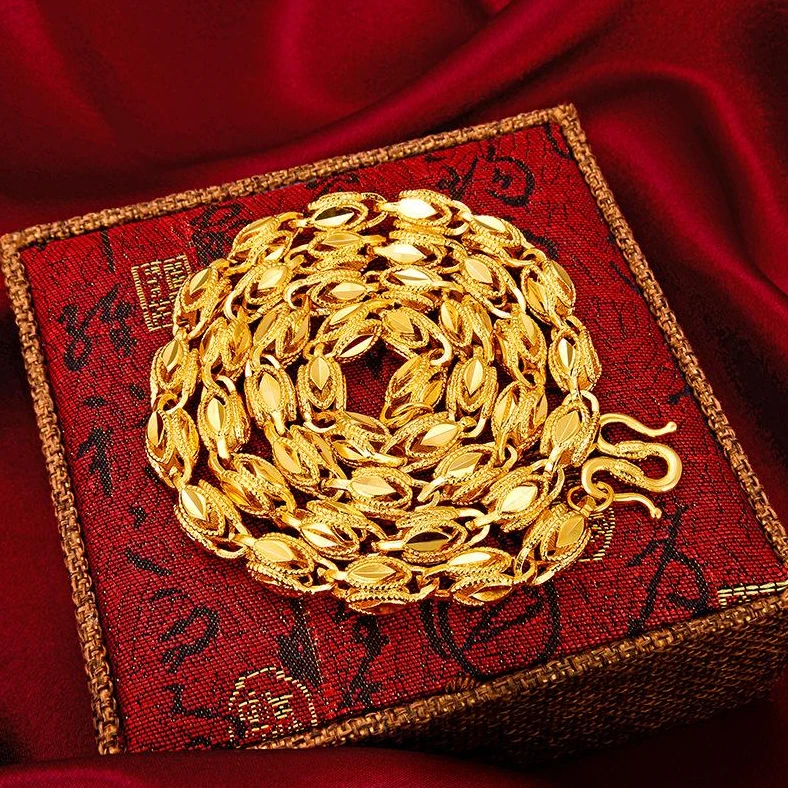 合金项链 合金材质【凤眼项链】气质时尚金色霸气素款百搭经典大气