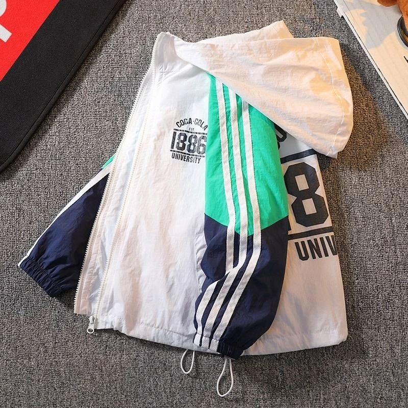 儿童防晒衣男孩6-12岁潮款男童夏季薄款外套时尚大童防晒服薄款