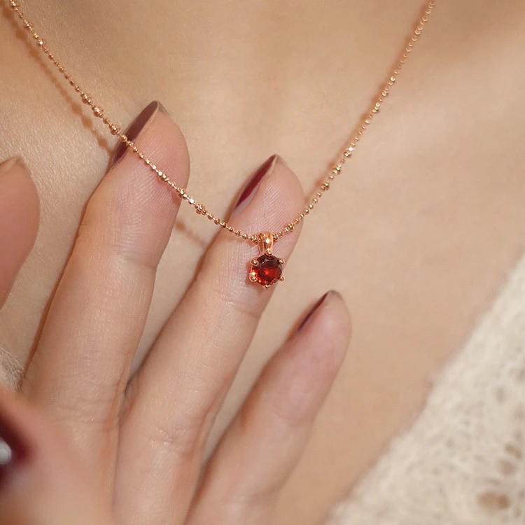 坠链均925银 塞纳星河闪钻吊坠项链女轻奢小众高级感复古精致设计