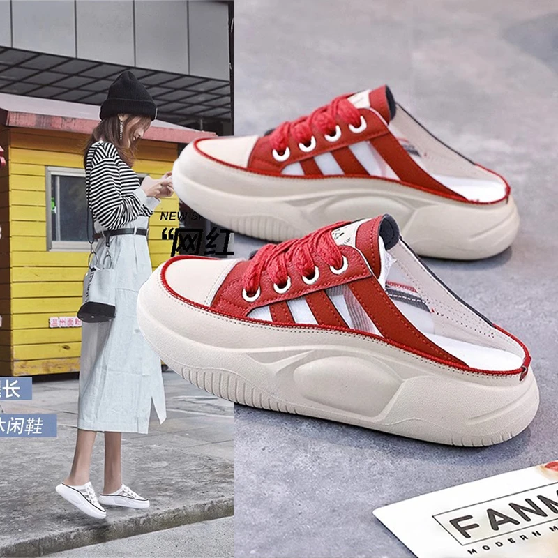 踩屎感包头半拖鞋女夏季外穿2025新款一脚蹬凉拖鞋凉拖不累脚板鞋