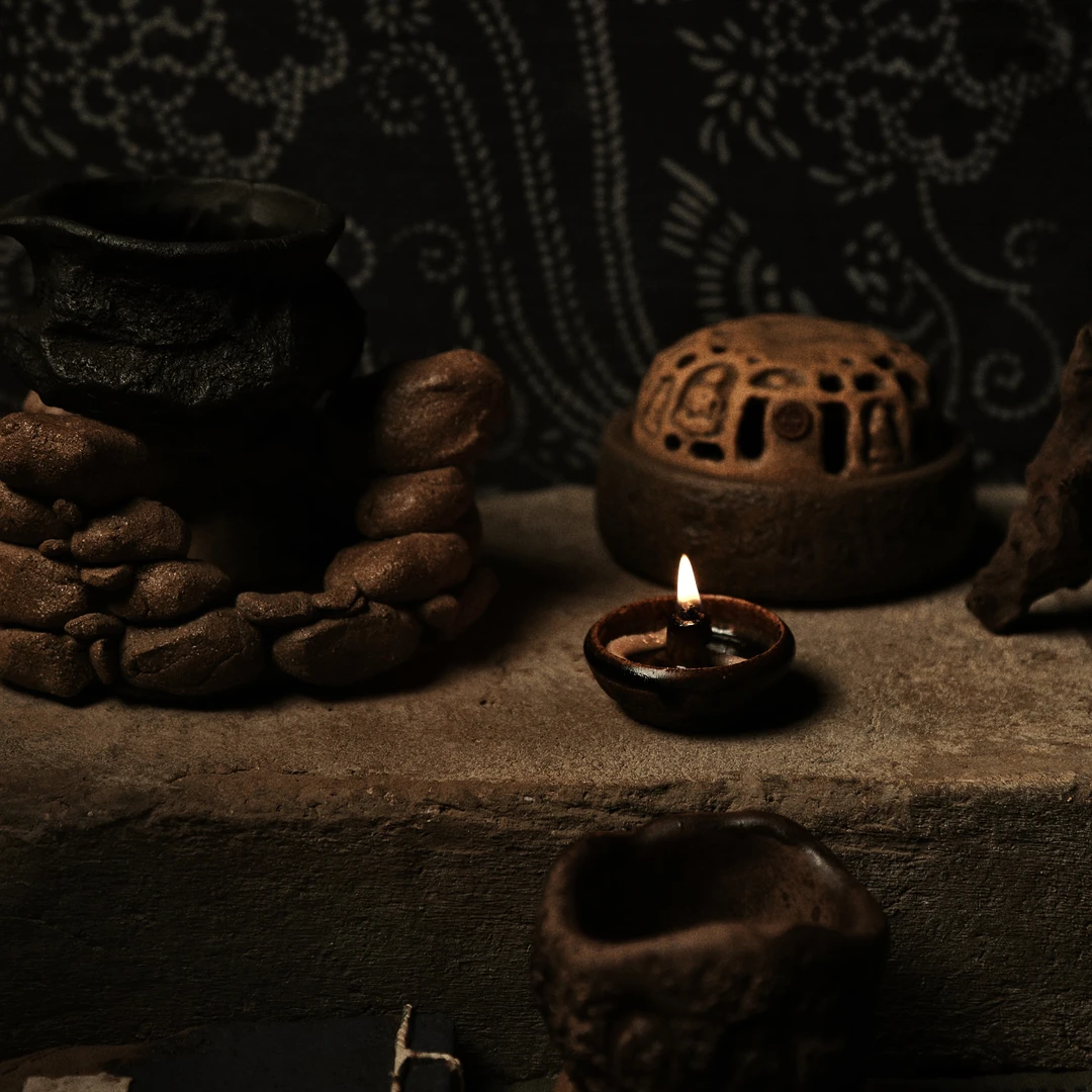 【九离烧】小油灯配灯塔直径厘米茶道零配 (和缘0520)