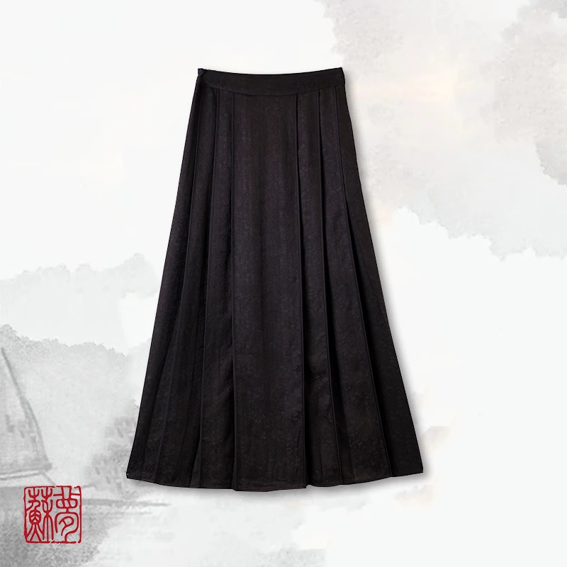 {苏梦}知君百褶半身裙中式半裙百搭显瘦0107391