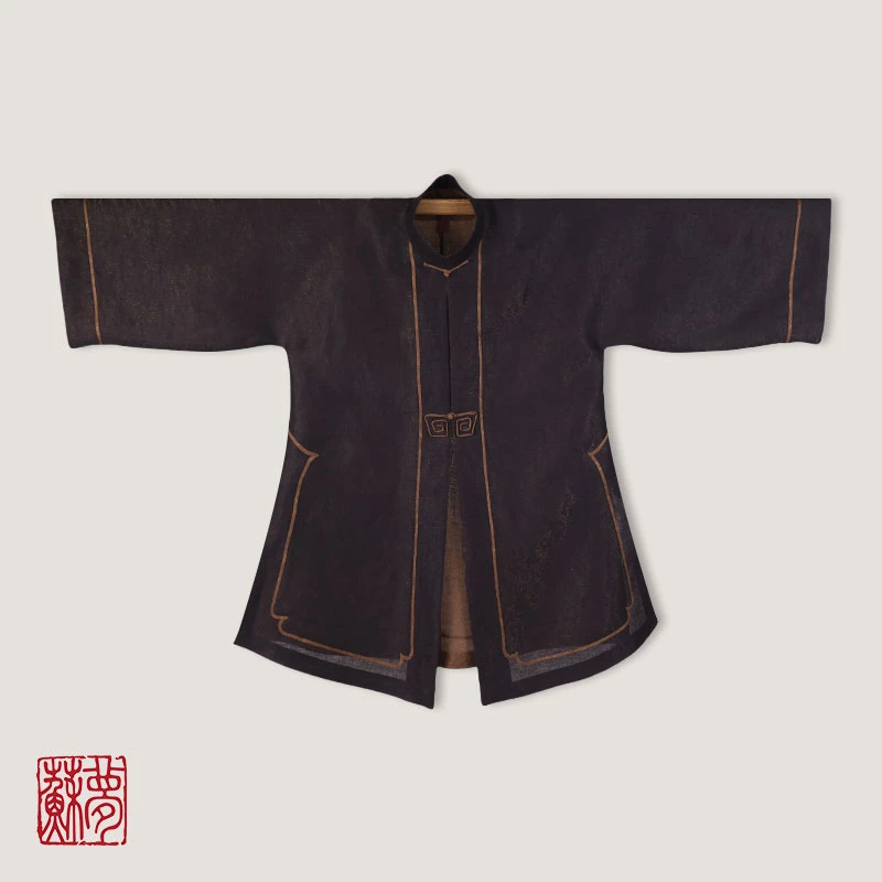 蘇夢【夜未央】香云纱立领对襟半大褂实穿百搭01031514