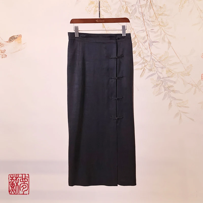 {苏梦}百搭实穿显瘦中式半裙裹裙0107094