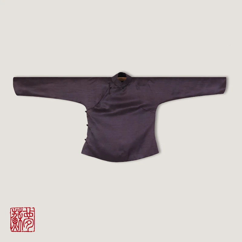 蘇夢【暮山紫】深紫色提花立领斜襟夹棉上衣长袖百搭实穿0105182