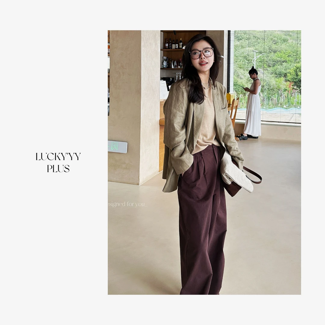 LUCKYYY 高品定制满分亚麻后工艺处理挺括感西装外套 B697