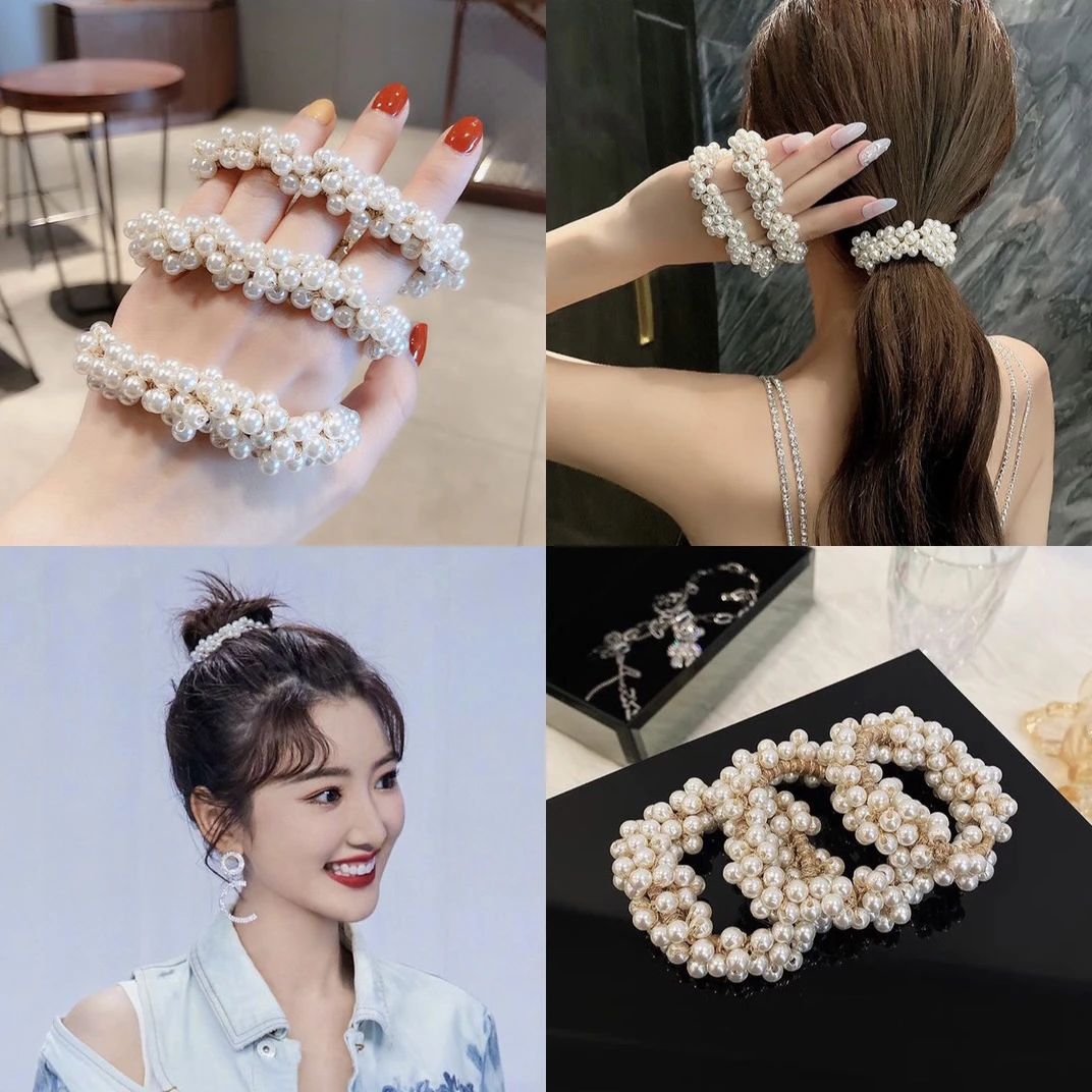 网红时尚韩版气质头饰串珠发圈发绳发饰