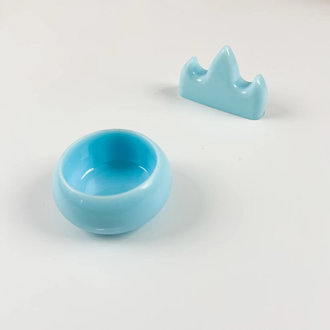 笔山墨碗文房书法用品仿陶瓷文房用品假山笔架