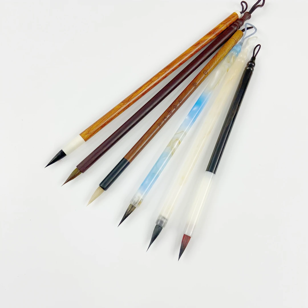 6支小楷毛笔套装  紫毫狼毫羊毫兼毫小楷书法作品毛笔是各种小楷