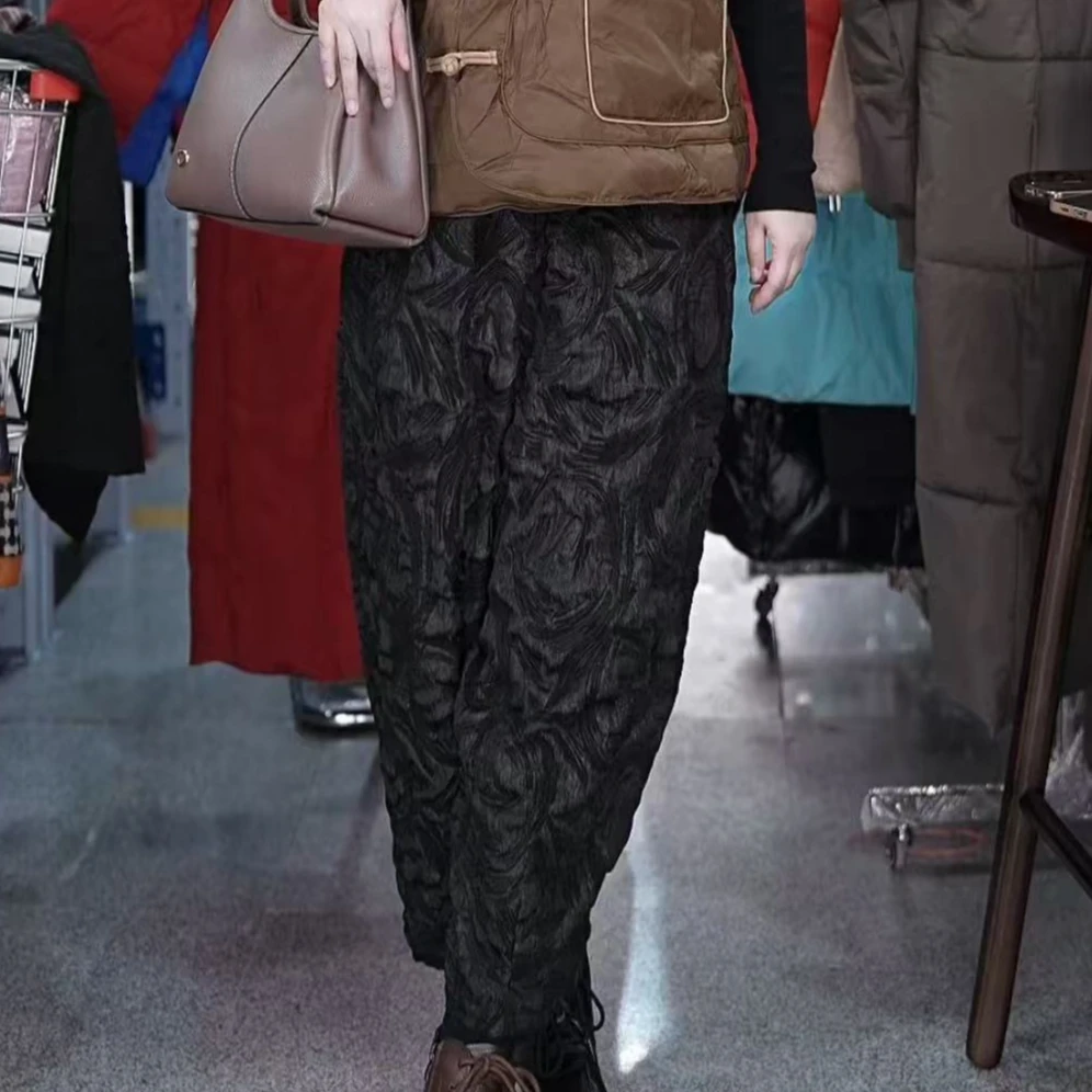 【单层不加绒】百搭时尚潮流休闲气质显瘦轻奢女款休闲裤D901