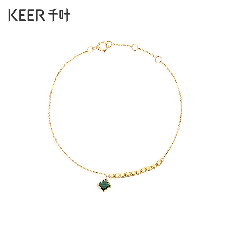 千叶珠宝 9K金手链方野之翠魅力闪耀简约手饰39900037230