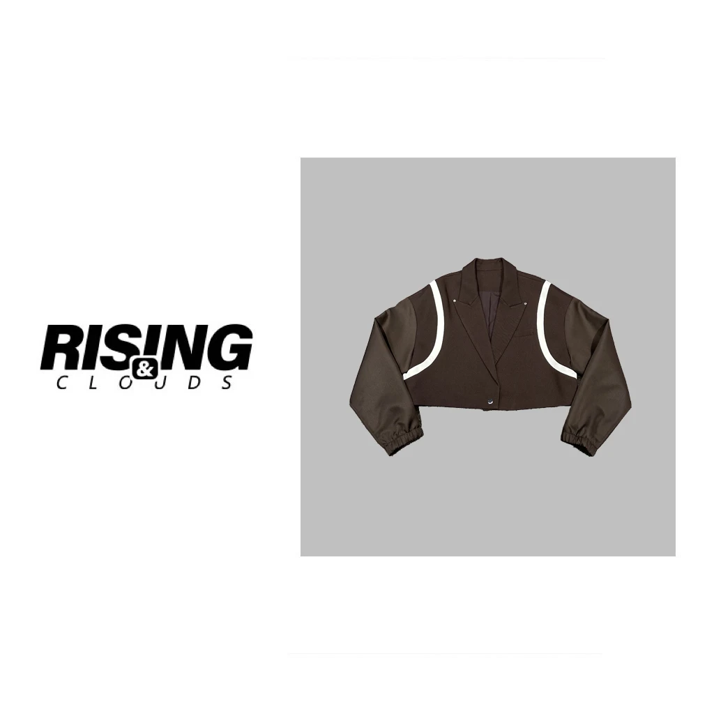 【小云姐家】设计师款拼接时尚复古外套090245