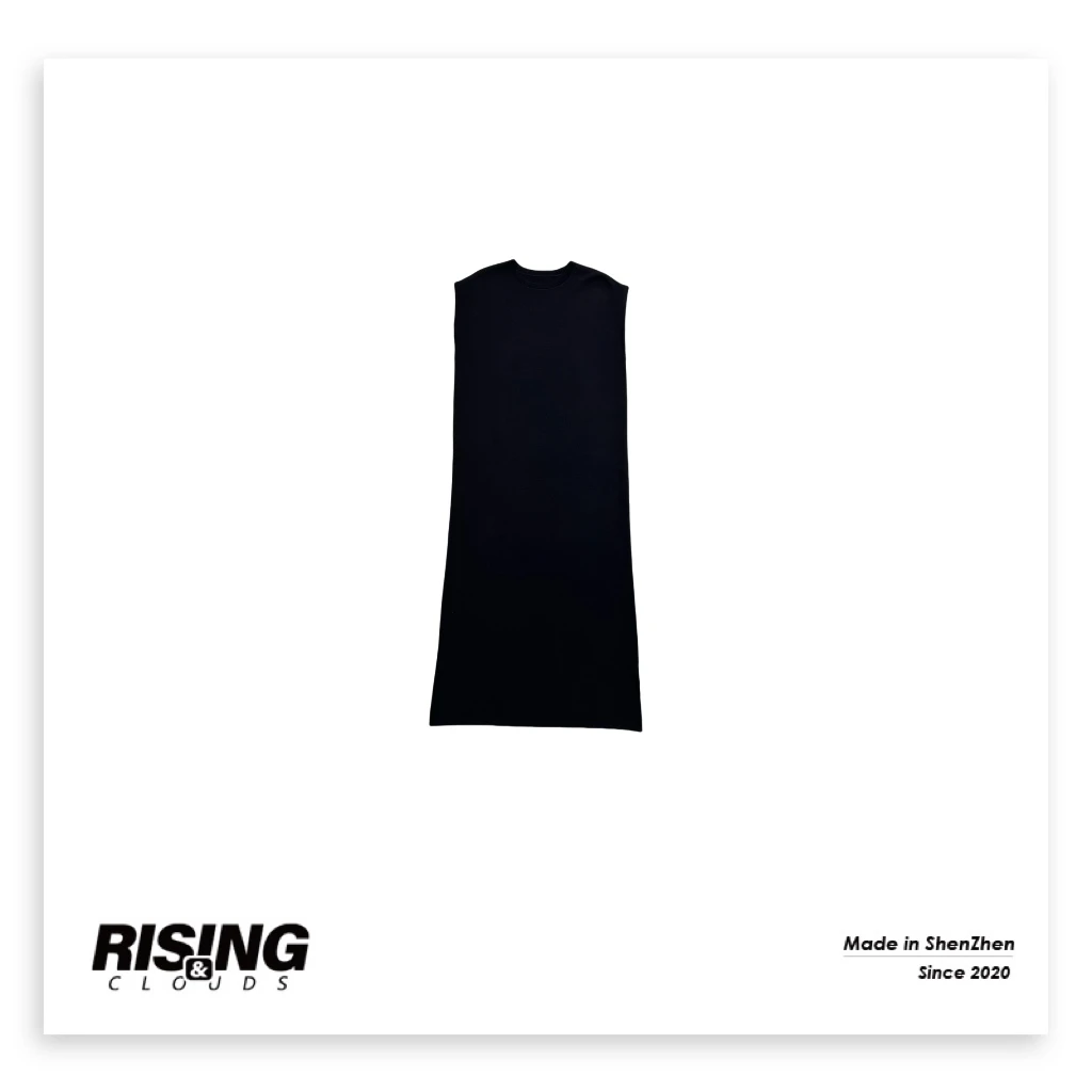 RISING&CLOUDS现【黑松露】深圳南油简约极简百搭无袖连衣裙070357