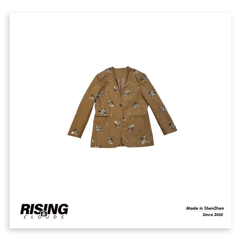 RISING&CLOUDS现【浮生金】深圳南油显瘦气质重工钉珠西服080549