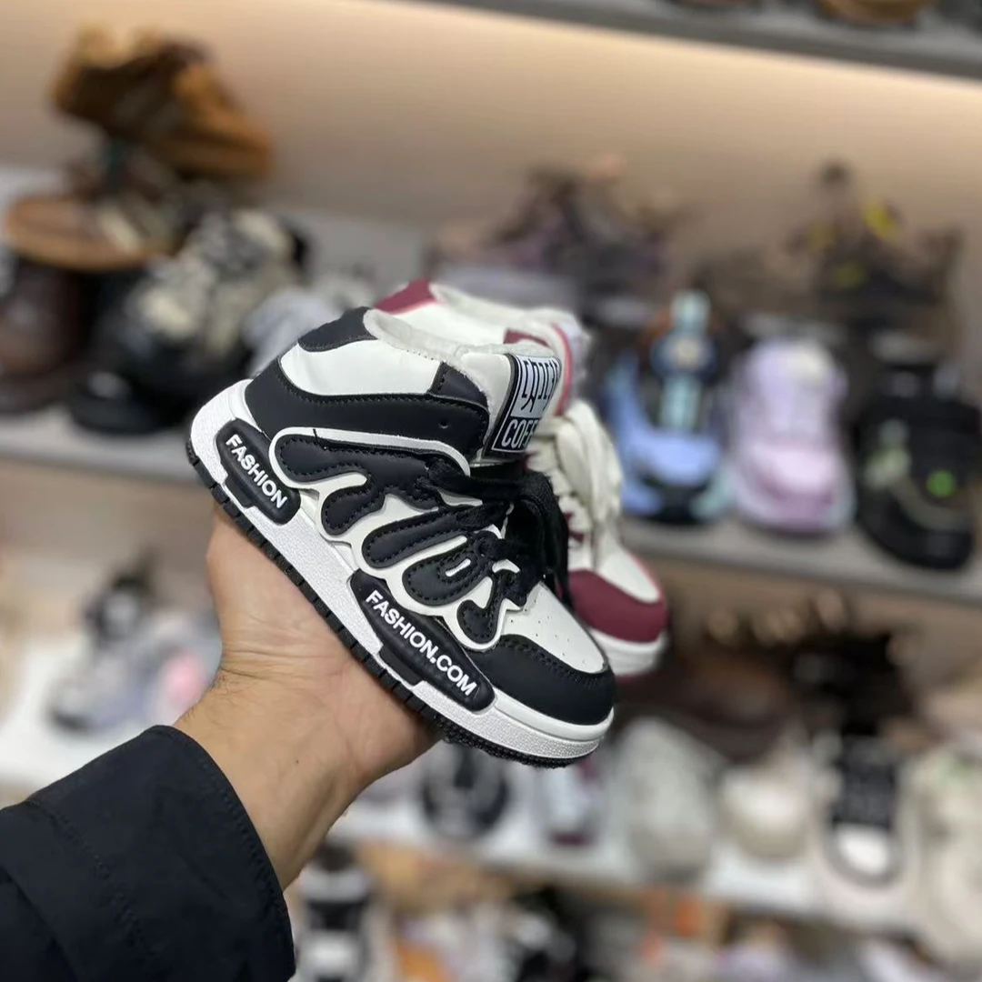 秋季新款 W8965儿童27-37码休闲加绒百搭板鞋