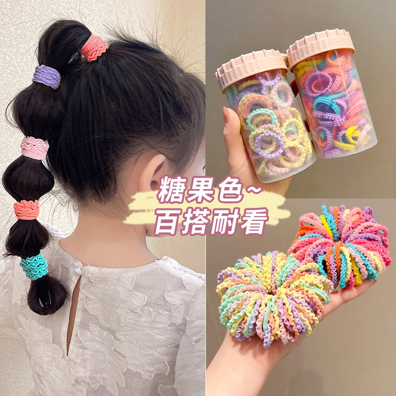 儿童皮筋糖果色高弹力发圈女童扎发头绳春季新款橡皮筋小女孩发饰
