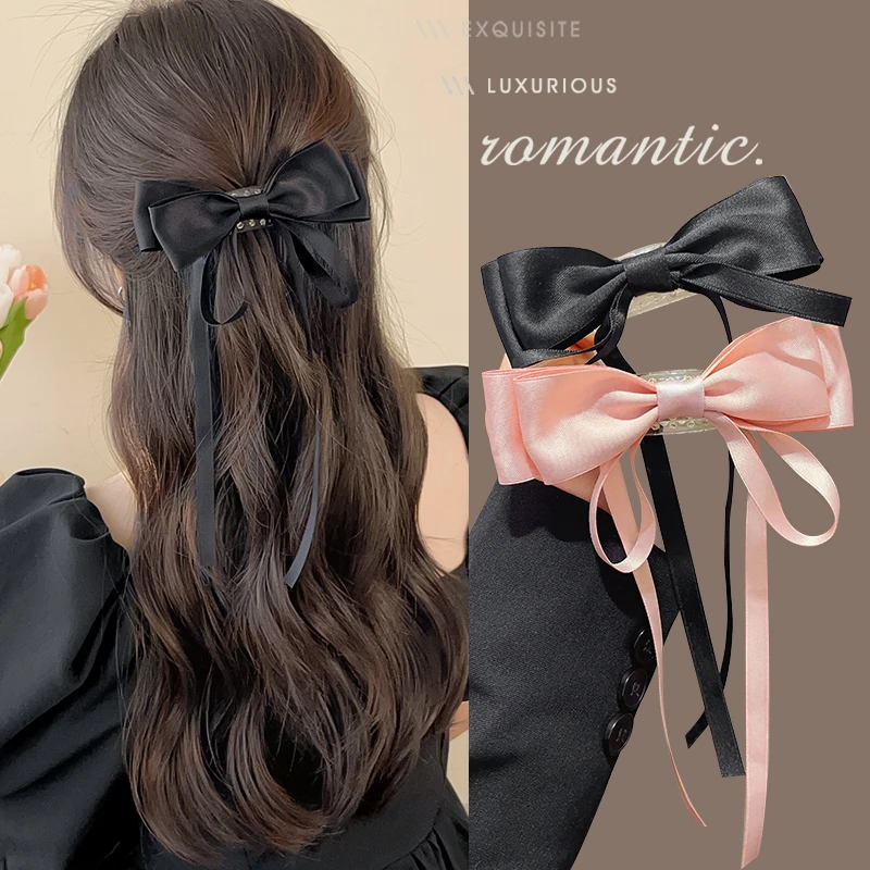 韩式大号蝴蝶结发夹女高级感后脑勺鸭嘴夹发卡气质盘发夹头饰发饰