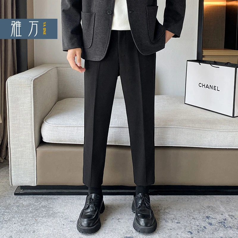 秋款新款男款高级西装裤子男士修身百搭小西裤爆款潮流男装休闲裤