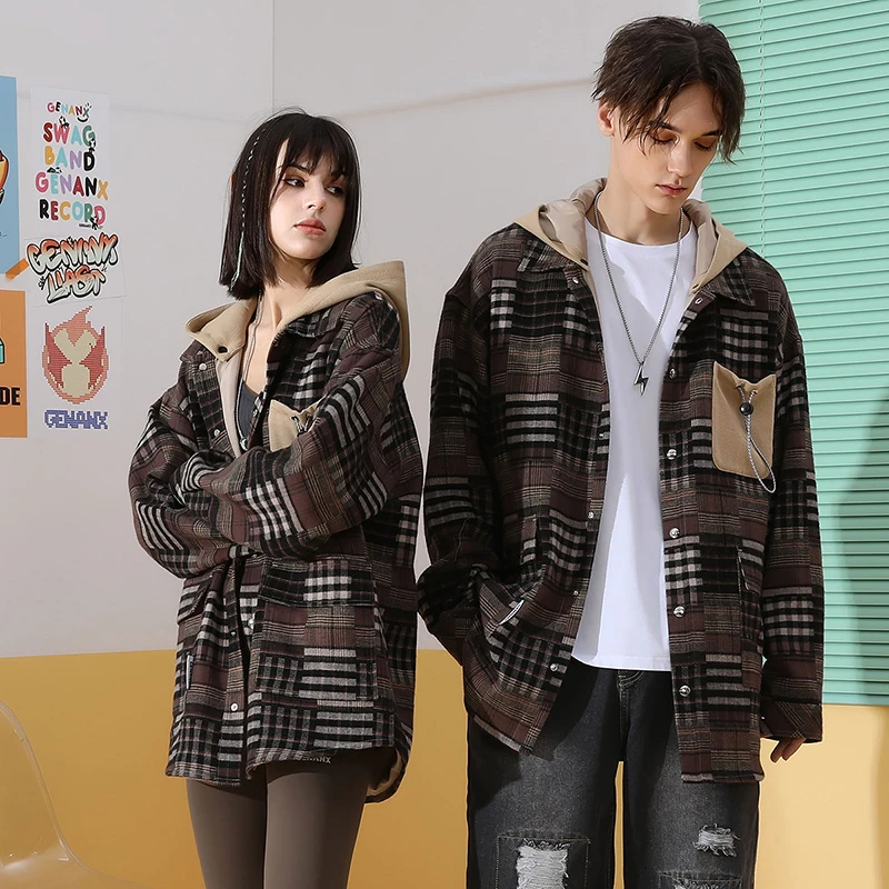 GENANX闪电潮牌英伦风保暖棉衣外套男女款2024秋冬新款情侣装棉服