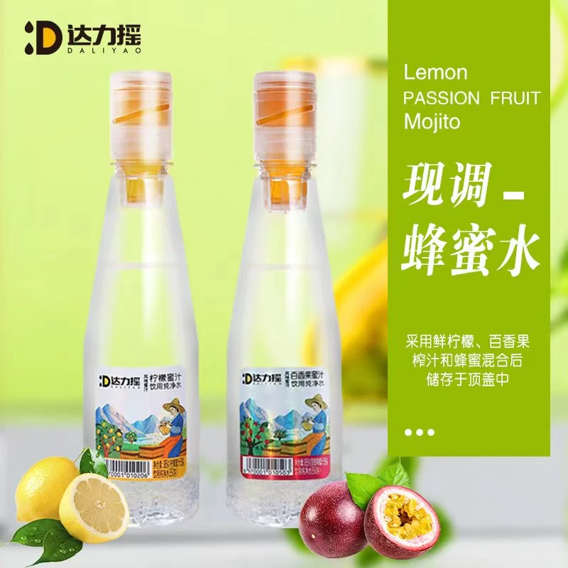【官方自营】达力摇柠檬蜂蜜水385g*6瓶新鲜小青柑百香果蜜汁饮料
