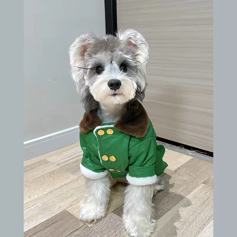 宠物猫狗衣服 秋冬喜庆保暖军棉大衣防掉毛室内空调服 中小大型犬