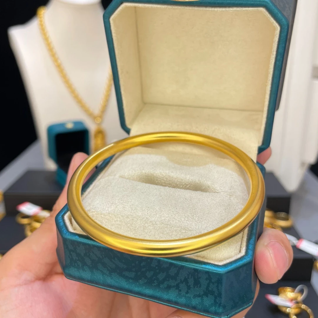 合金手镯 【素圈手镯】气质轻奢时尚古法经典磨砂传承素款