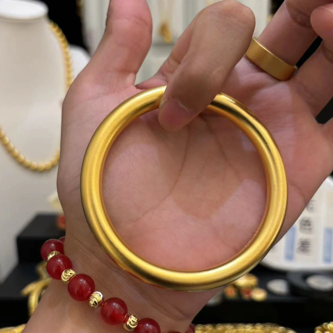 合金手镯 【宽版素圈手镯】精工大气时尚百搭古法经典传承素款